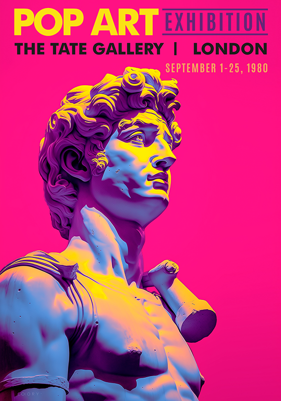 Popkunstutstilling plakate stue - Tenstickers