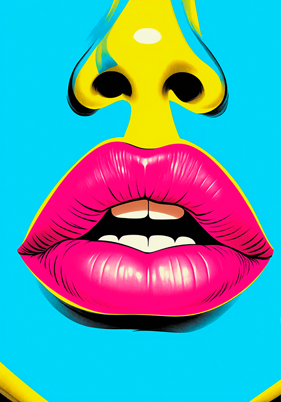Sexy munn pop art-plakat - Tenstickers
