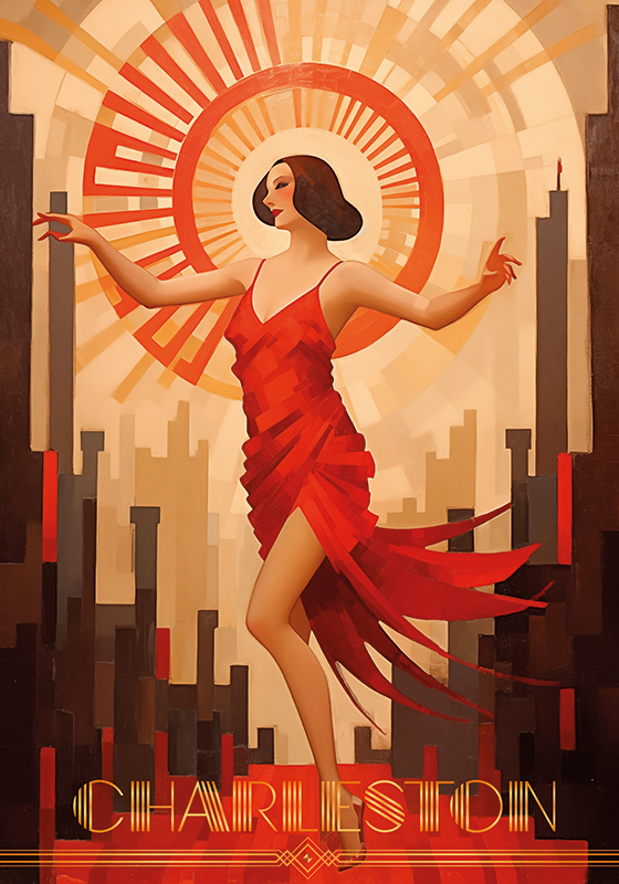 Charleston Art Déco-plakat - Tenstickers