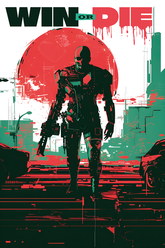 Cyber android videospillplakat - Tenstickers