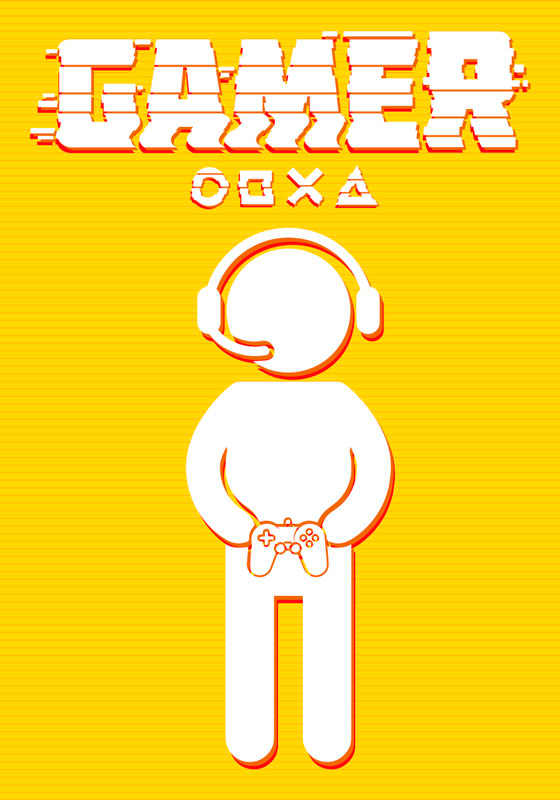 Spillerikon videospillplakat - Tenstickers