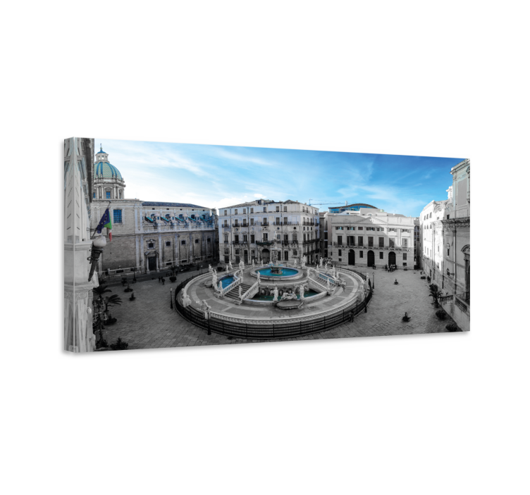 Piazza pretoria i palermo city lerretstrykk - Tenstickers