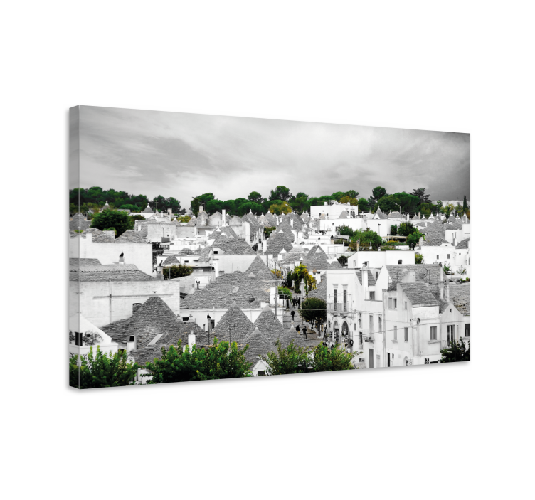 Alberobello trulli city lerretstrykk - Tenstickers