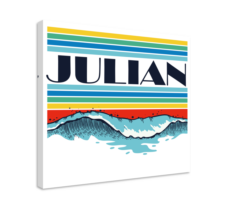 Retro bølger personlig lerret - Tenstickers