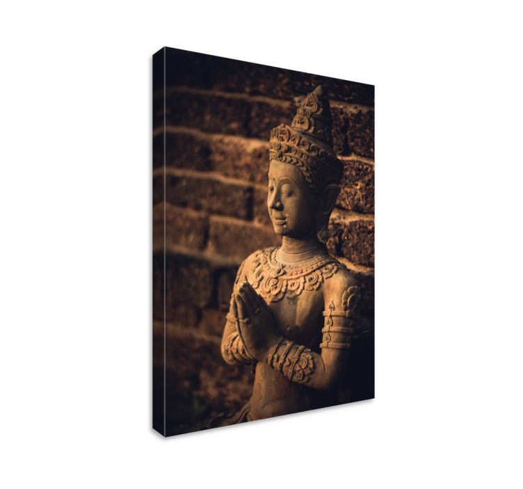 Buddha figur lerret veggkunst - Tenstickers