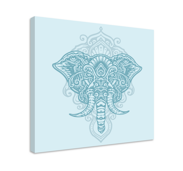 Elefant mandala lerret vegg kunst - Tenstickers