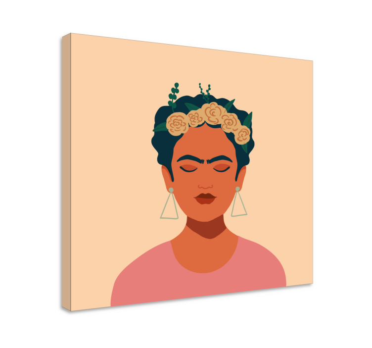 Lerretsbilde personer frida-inspirert portrett - Tenstickers