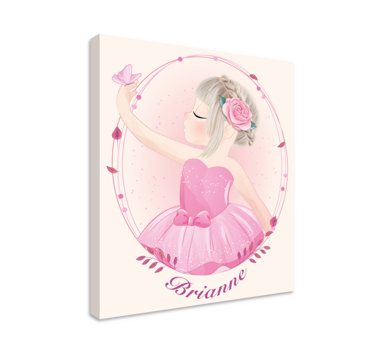 Lerretsbilde spedbarn dansende ballerina jente - Tenstickers