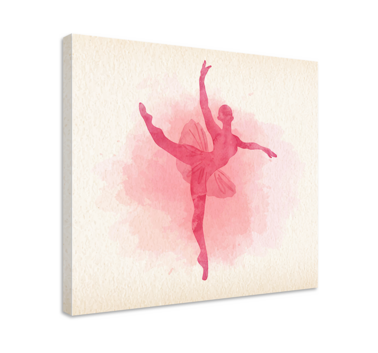 Ballerina flerfarget danser vegg lerret utskrifter - Tenstickers