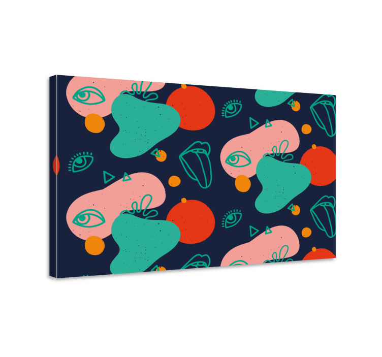 Abstrakte lerretsbilder av ansiktsarrangementer - Tenstickers