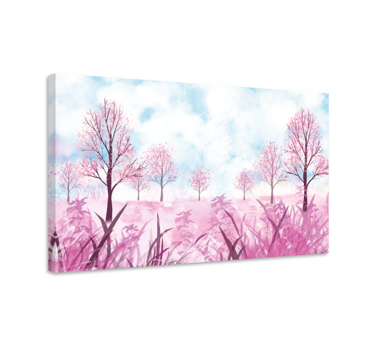 Arboles primavera tree wall art canvas - Tenstickers