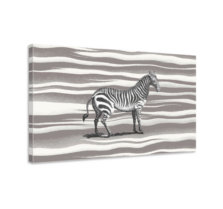 Dyr lerretsbilde med zebrastriper design - Tenstickers