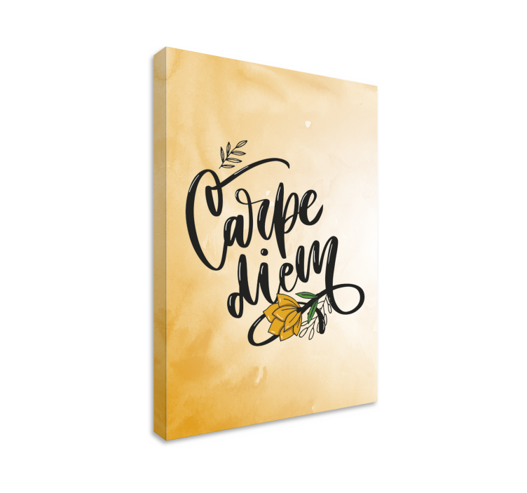 Carpe diem canvas wall art for master bedroom - Tenstickers
