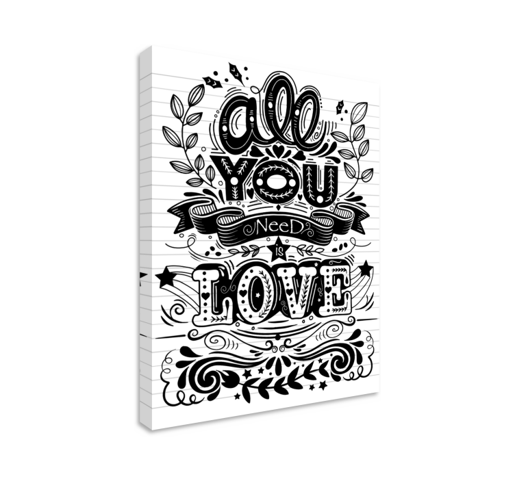 Kjærlighetsuttrykk motivasjonell lerretskunst - Tenstickers