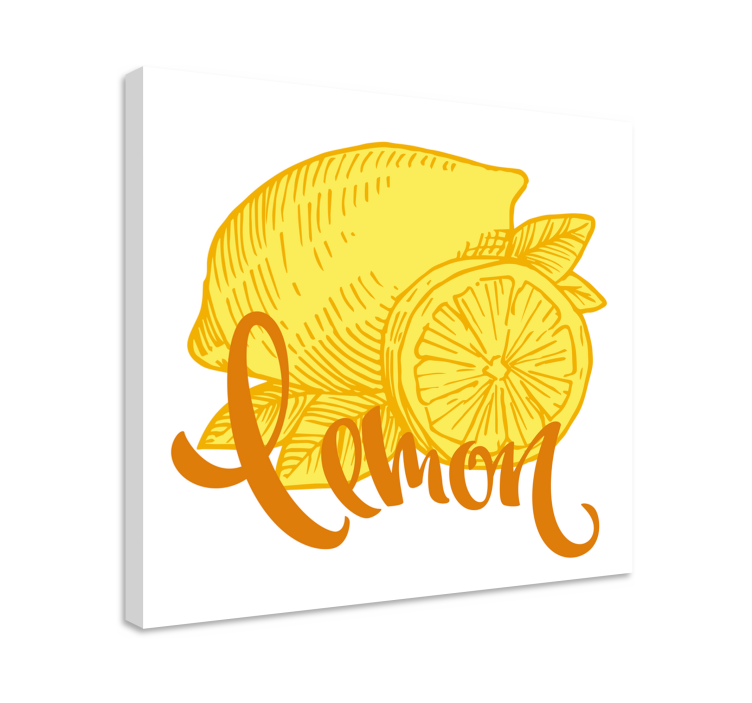 Lemon slice frukt stillbilde lerretsbilde - Tenstickers
