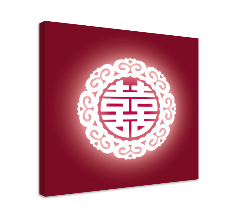Buddha lerretsbilder rødt kinesisk symbol - Tenstickers