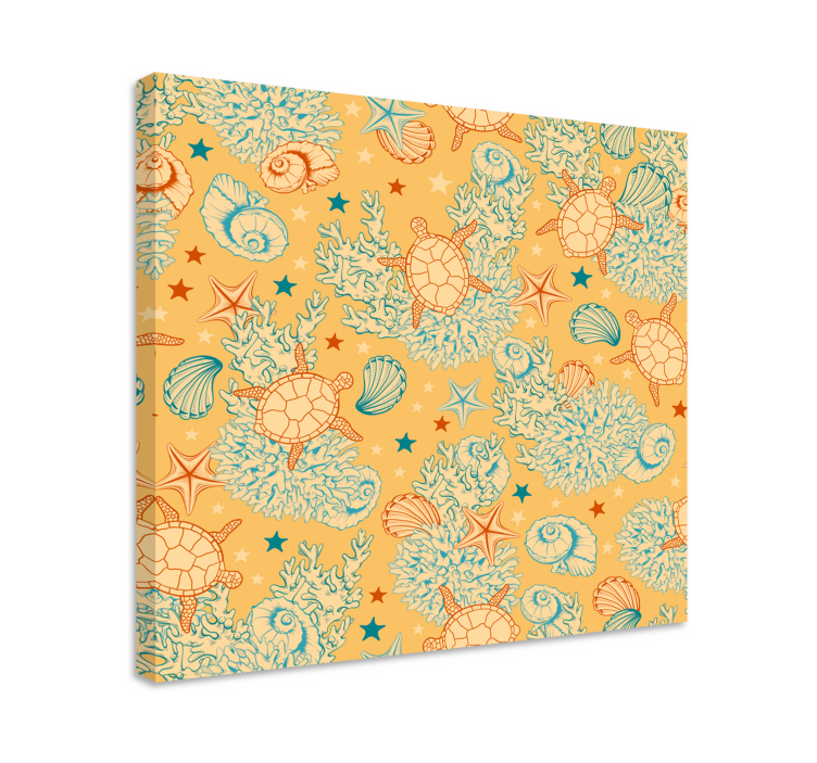 Lerretsbilde seilere havskilpadde mønster - Tenstickers