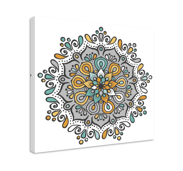 Lerretsbilde mandala intrikat mandala design - Tenstickers