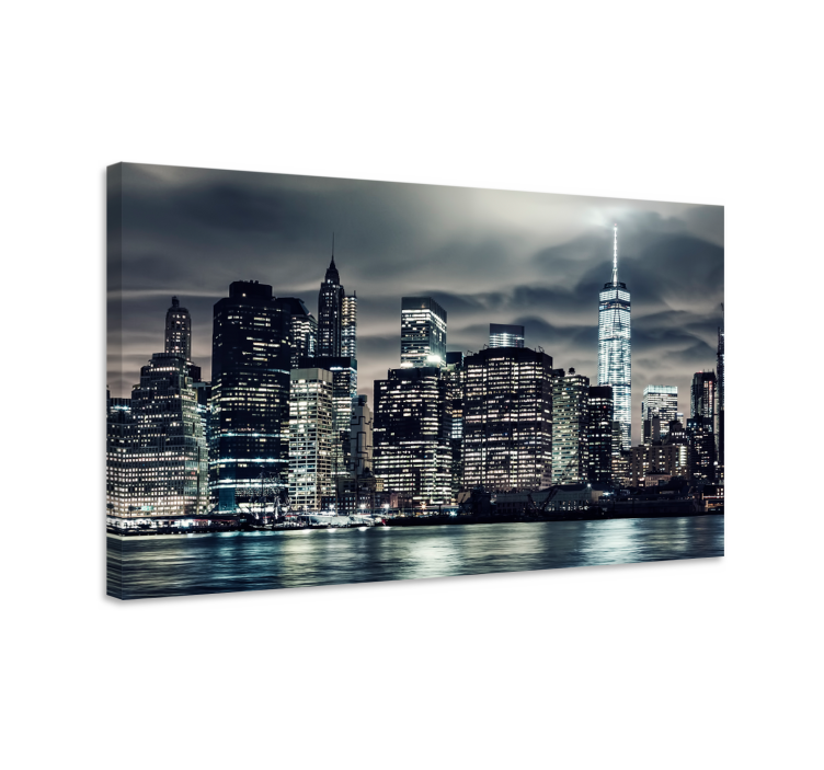 New york skyline byer lerretsbilde - Tenstickers