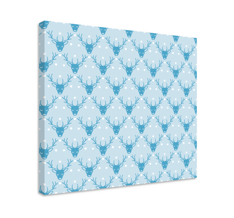 Hjorte lerretsbilde vintermotiv - Tenstickers