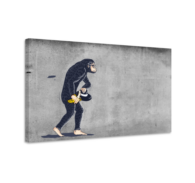 Banksy monkey med banan lerretsbilde kunst - Tenstickers