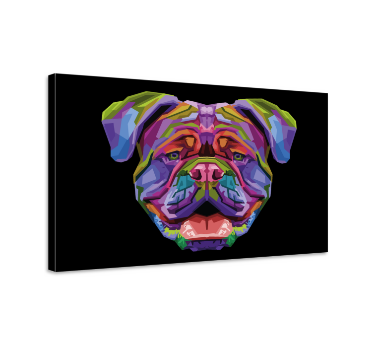 Full farge moderne hund lerret utskrifter - Tenstickers