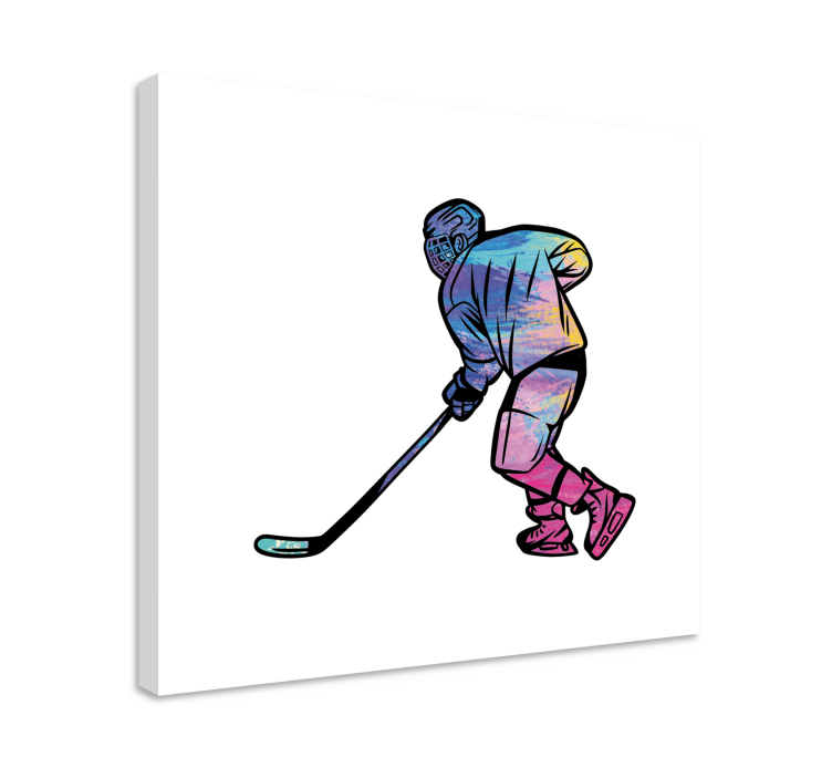 Regnbue ishockey lerretsbilde personer - Tenstickers