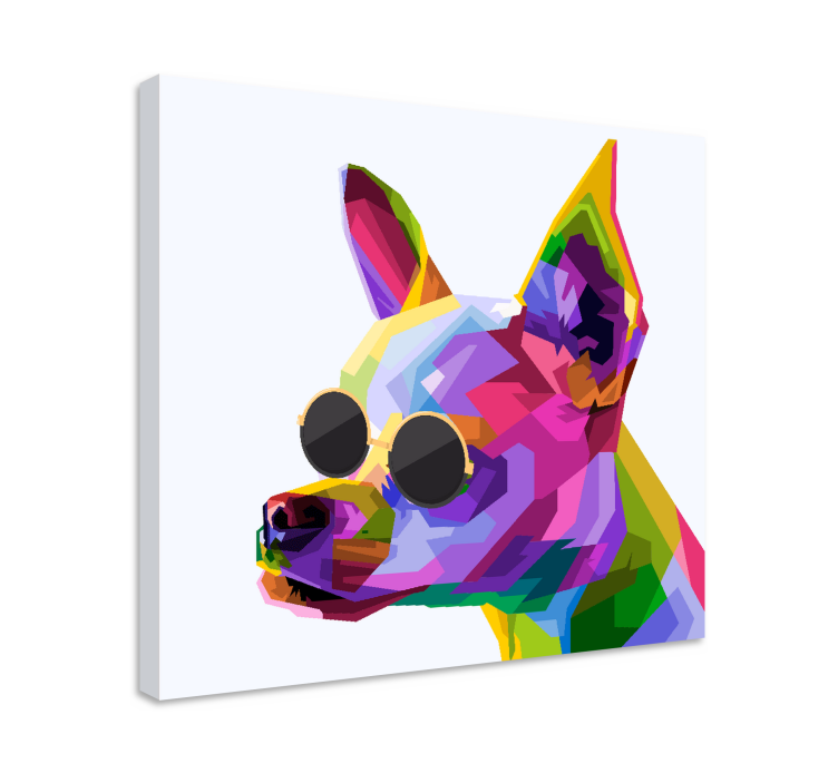 Hunde lerretsbilde med livlig hundekunst - Tenstickers
