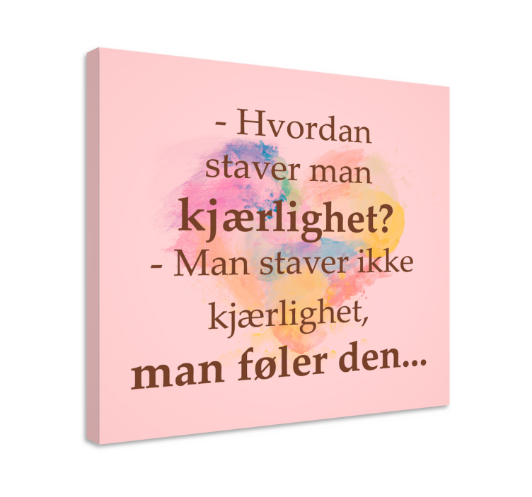 Hvordan staver man kjærlighet lerretsbilde - Tenstickers