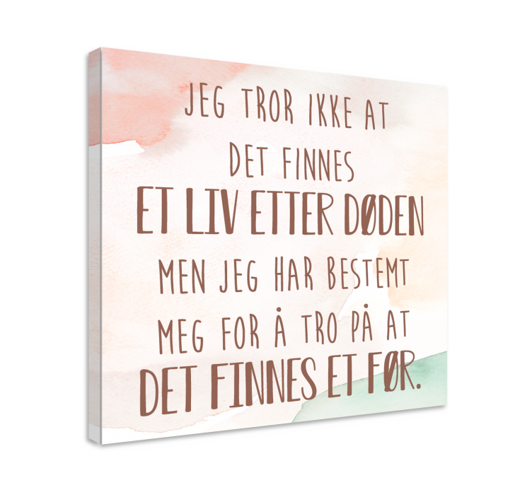 Norsk sitat liv etter døden lerretsbilde nordisk - Tenstickers