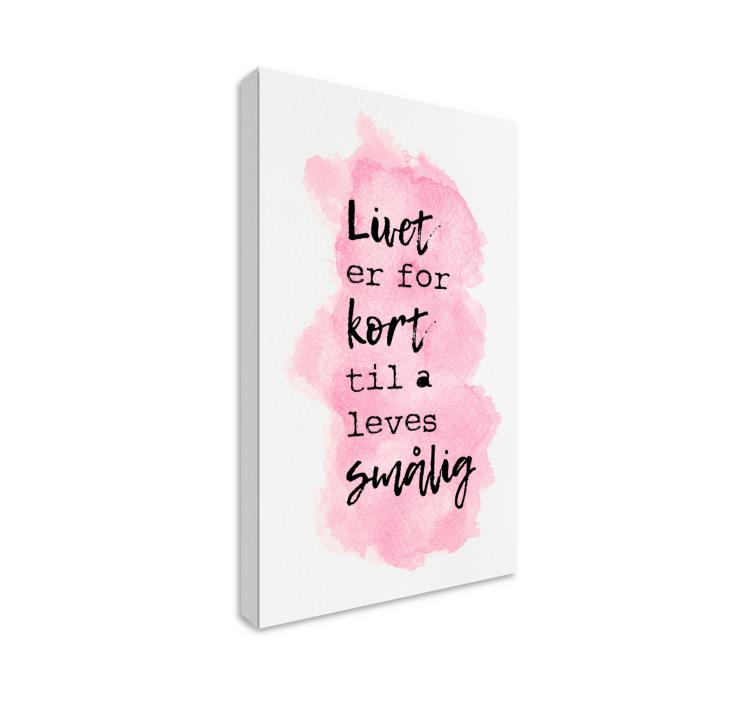 Norske sitater livet er for kort lerretsbilde nordisk - Tenstickers