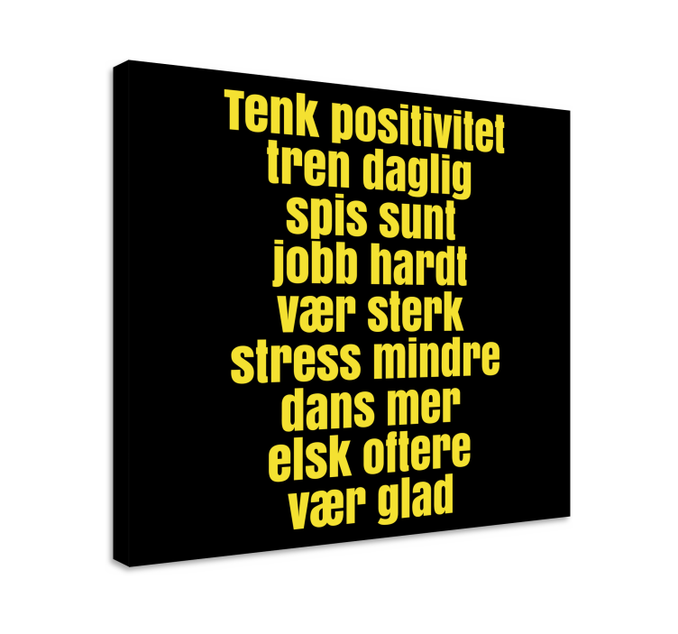 Tenk positivt lerretsbilde motivasjon - Tenstickers