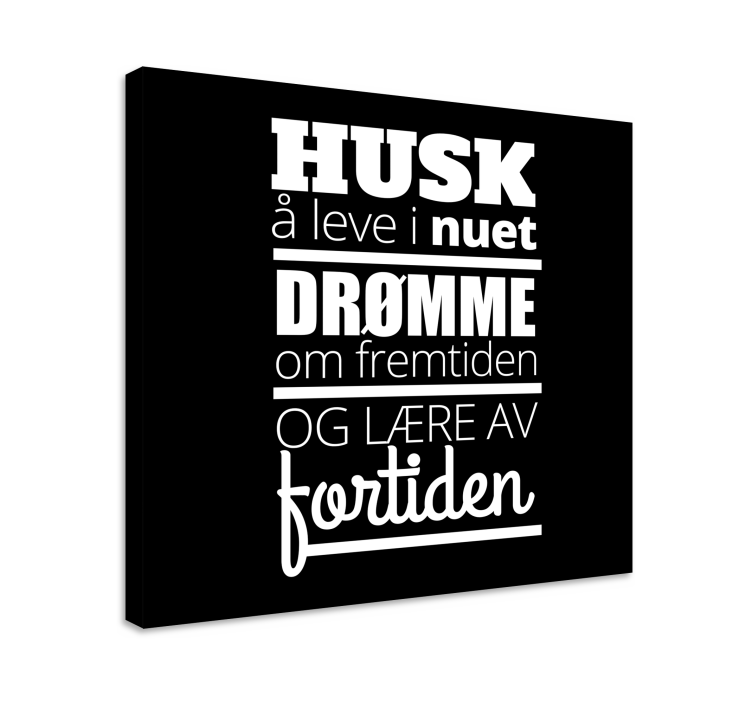 Leve i øyeblikket lerretsbilde motivasjon - Tenstickers