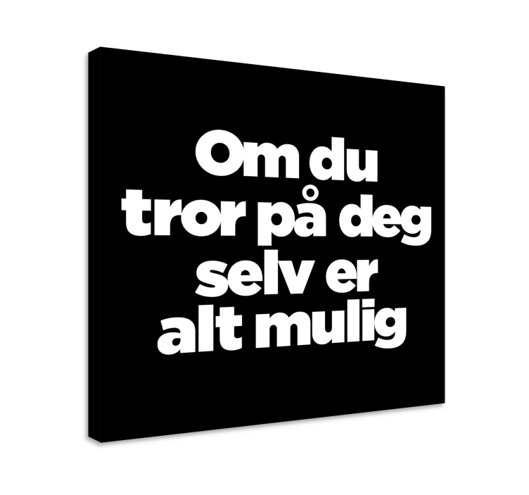 Motiverende tro lerretsbilde motivasjon - Tenstickers