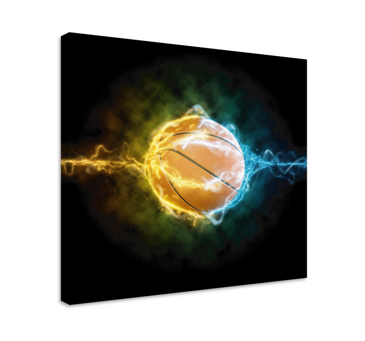 Vann og ild basketball sport lerretsbilde - Tenstickers