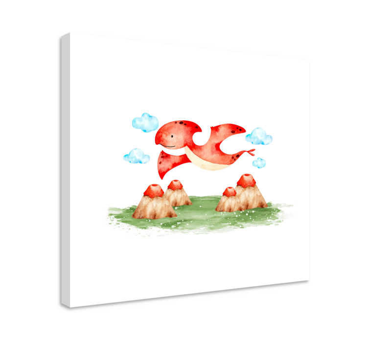 Flyr høyt lerretsbilde dinosaur - Tenstickers