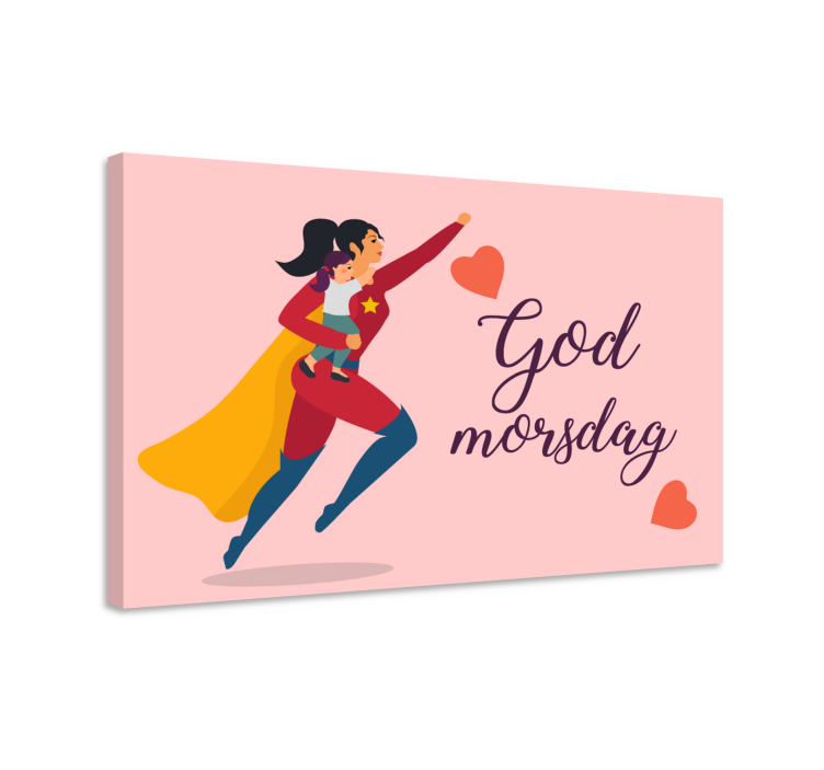 Super mamma Lerretsbilde morsdag - Tenstickers