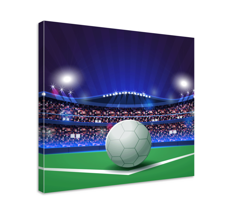 Sport lerretsbilde fotballstadion scene - Tenstickers