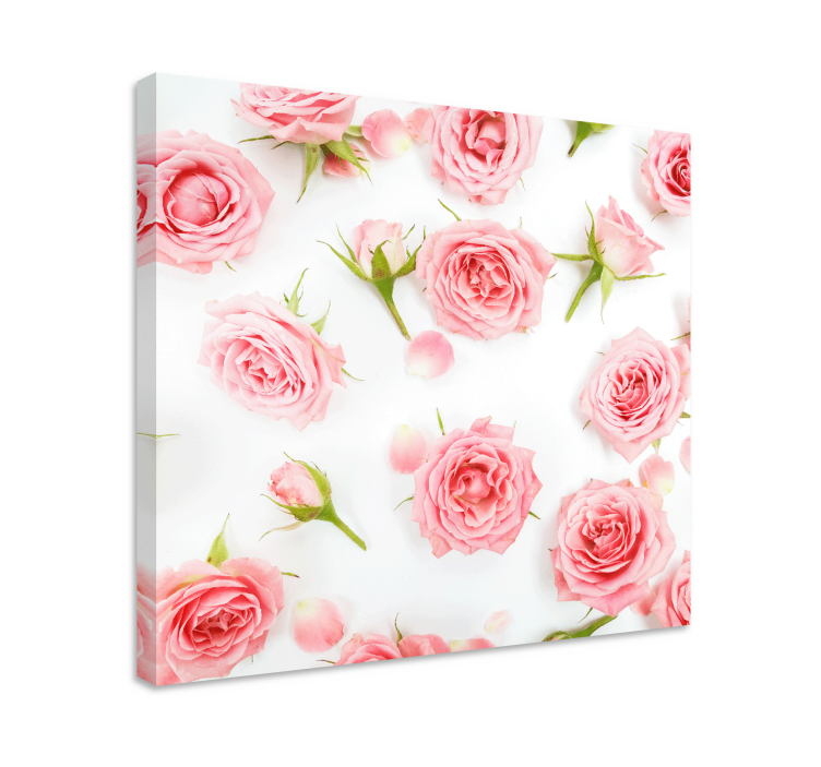 Kule rosa roser lerretsbilde blomster - Tenstickers