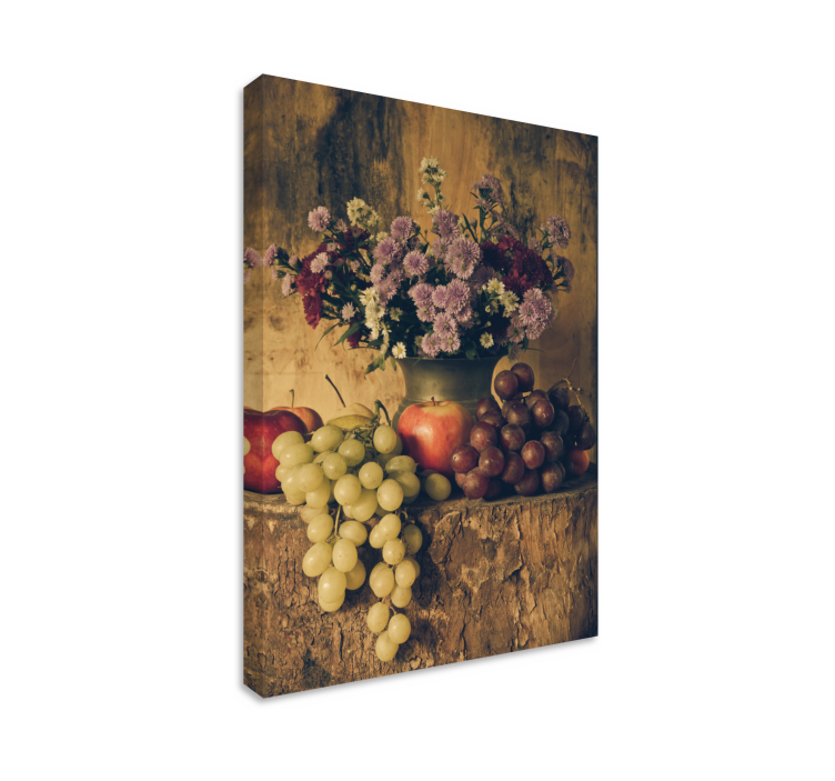Blomst lerretsbilde frukter og blomster - Tenstickers