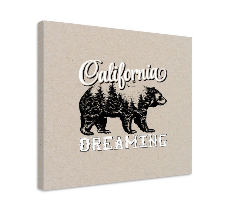 3d lerretsbilder california bjørneeventyr - Tenstickers