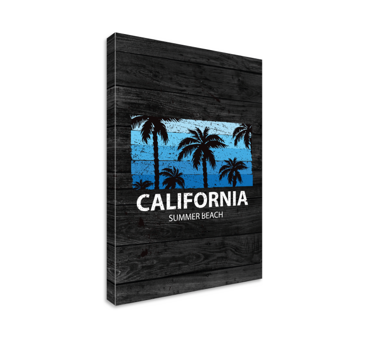 Palm trees california byer lerretsbilde - Tenstickers
