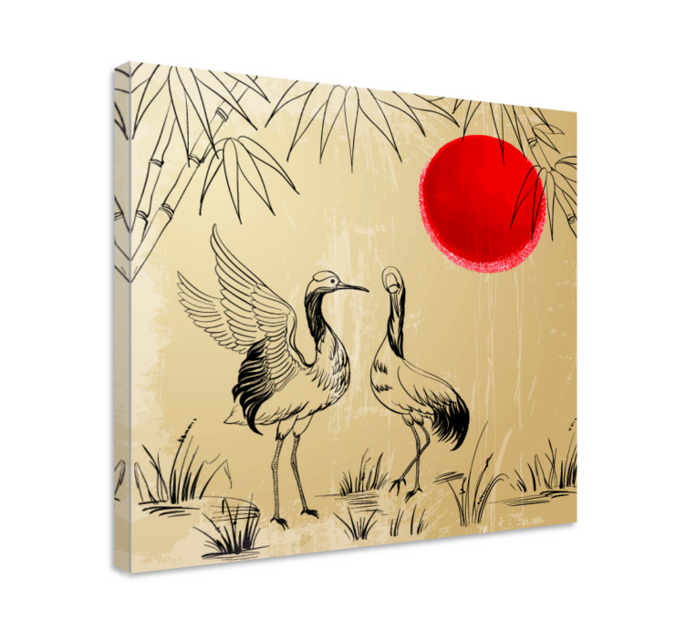 Lerretsbilde mandala tranene og solen - Tenstickers