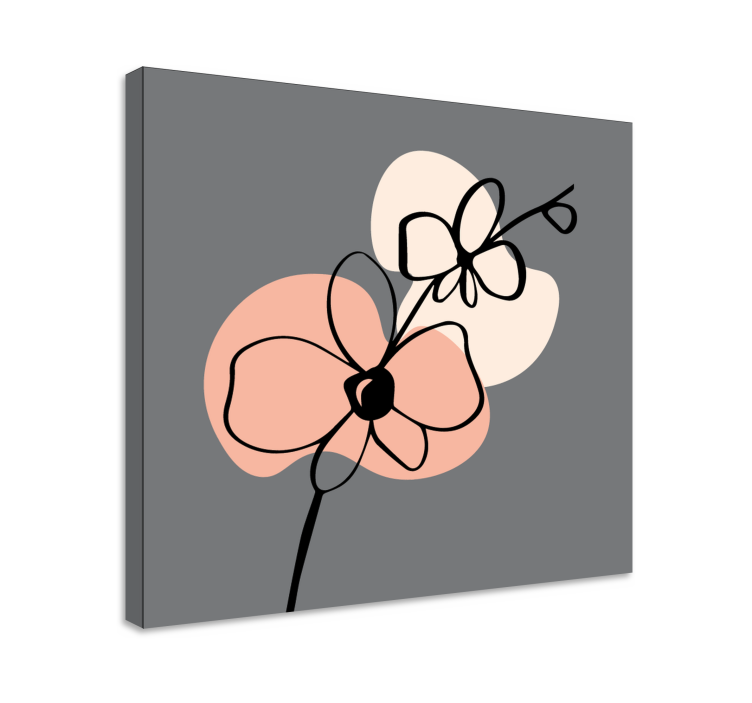 Abstrakte blomstermotiver lerretsbilde - Tenstickers