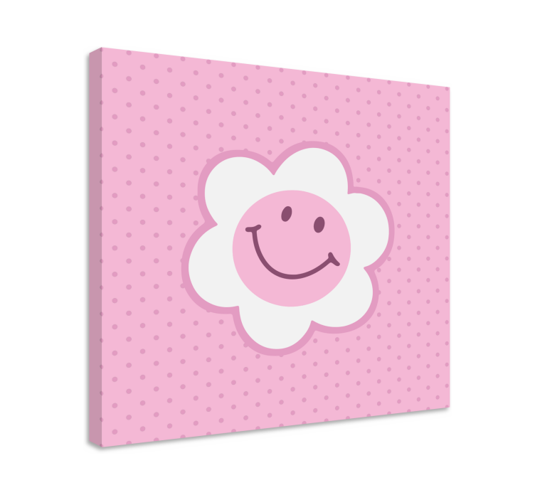 Smilende blomsteransikt hjorte lerretsbilde - Tenstickers