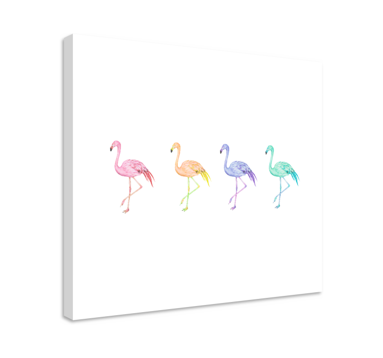 Hunde lerretsbilde diverse flamingoer kolleksjon - Tenstickers