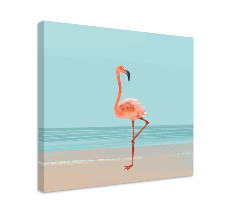 Hunde lerretsbilde graceful flamingo pose - Tenstickers