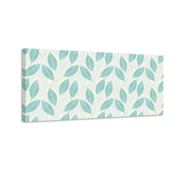 Blomst lerretsbilde med delikat bladmønster - Tenstickers