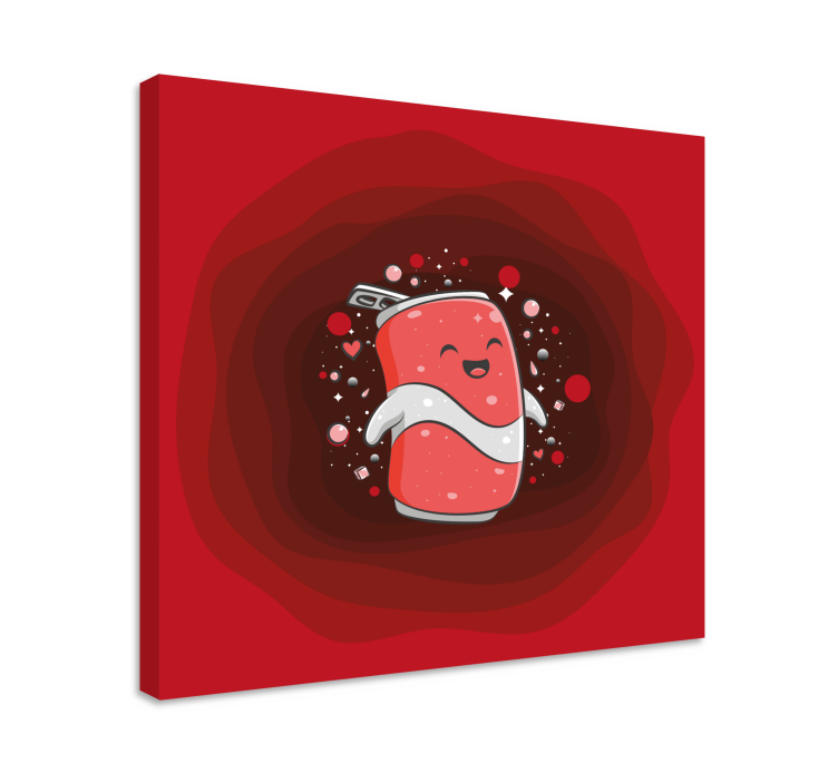 Lerretsbilde tekster glad brus karakter - Tenstickers