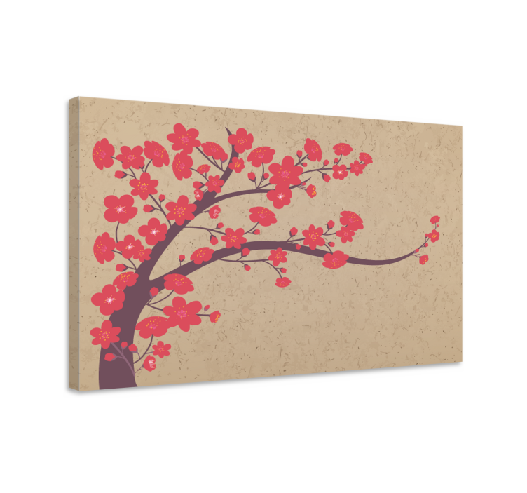 Sakura limb blomst lerretsbilde - Tenstickers